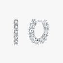 Full Pavé Hoop Moissanite Earrings