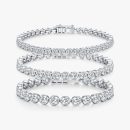 Round Bezel Tennis Moissanite Bracelet