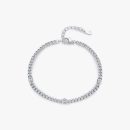 Sparkling Bezel Moissanite Chain Bracelet