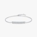 Round Bezel-Set Moissanite Bar Chain Bracelet