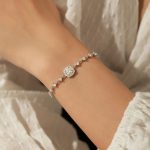 Celestial Moissanite Halo Chain Bracelet - Image 2