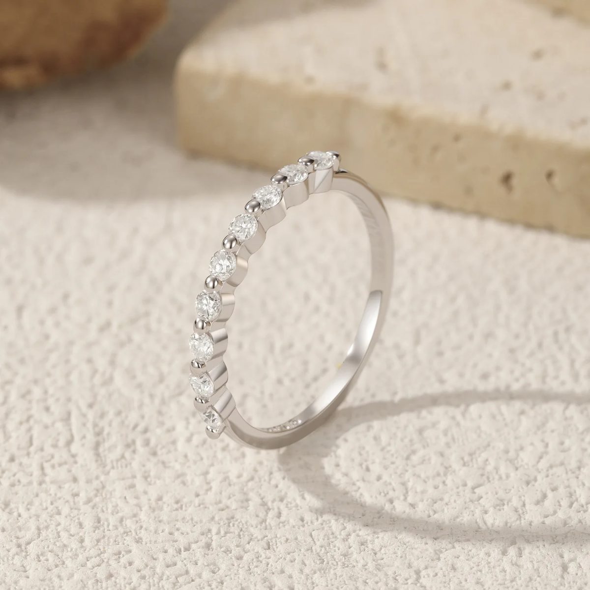 Moissanite Eternity Band Ring - Image 3