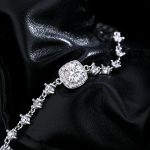 Celestial Moissanite Halo Chain Bracelet - Image 5