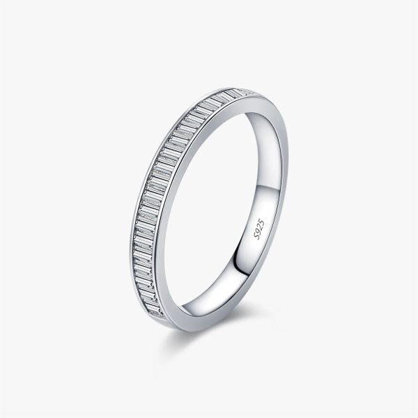 Baguette Cut Moissanite Eternity Ring