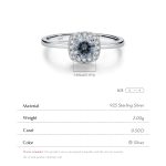 Elegant Moissanite Halo Ring - Image 6