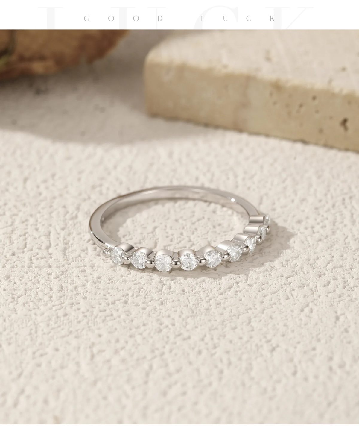 Moissanite Eternity Band Ring - Image 4