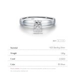 Minimalist Moissanite Solitaire Ring - Image 4