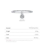 Floating Charm Moissanite Dangle Ring - Image 4