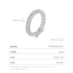 Moissanite Eternity Band Ring - Image 5