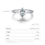 Marquise Moissanite Solitaire Ring - Image 4