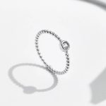 Beaded Band Moissanite Solitaire Ring - Image 4