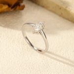 Marquise Moissanite Solitaire Ring - Image 3