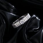 Ribbed Band Moissanite Solitaire Ring - Image 5