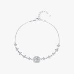 Celestial Moissanite Halo Chain Bracelet - Image 3