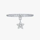 Moissanite Star Charm Dangle Ring
