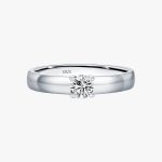Minimalist Moissanite Solitaire Ring